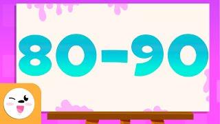Devine les numéros de 80 à 90 - Apprends à écrire et à lire les numéros de 1 à 100