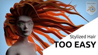 Stylized Hair with Geometry Nodes - Animated Blender Tutorial