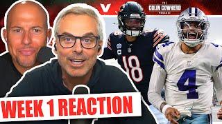 Reaction to Cowboys-Browns Raiders-Chargers Broncos-Seahawks Tom Brady on FOX  Colin Cowherd NFL