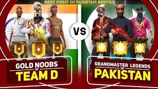 TEAM D VS PAKISTAN 4v4 Battle INDIAN ARMY️ VS PAKISTANI ARMY️ GARENA FREE FIRE