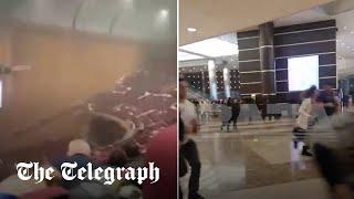 Eyewitness footage inside concert hall during attack  Moscow shooting