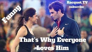 Tennis. Roger Federer - TOP EVER FUNNY Moments part 1