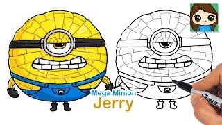 How to Draw Mega Minion Jerry  Despicable Me 4