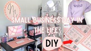 A DAY IN THE LIFE OF A SMALL BUSINESS OWNER  diy packaging hacks new products packing orders