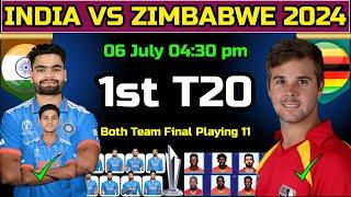 India vs Zimbabwe 1St T20 Playing 11 2024  Ind vs Zim 1st T20 Playing 11 