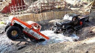 Two Trucks Compete on a Large Backyard Scale Trail Park  RC ADVENTURES