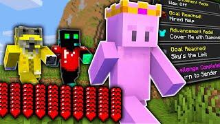 Minecraft Manhunt But Advancements Give Me Health