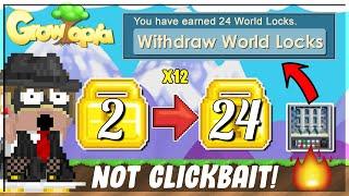 HUGE PROFIT WITH PORTCULLIS  2 TO 24 WLS? NO CLICKBAIT  Growtopia How to get rich 2020