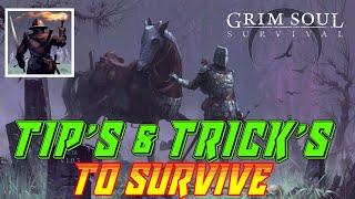 【Grim Soul Dark Fantasy Survival】 Tips & Tricks To Survive  Beginners Guide