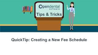 QuickTip Creating a New Fee Schedule