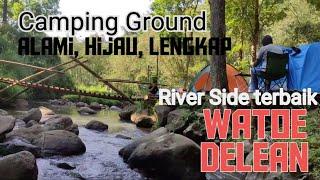 Camping ground watu delean river side samping sungai  trawas prigen lebih bagus dari lainnya.