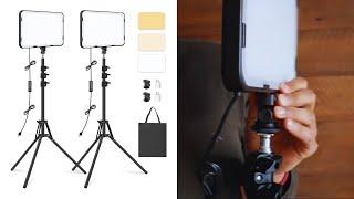 Obeamiu 2 Pack LED Video Light with 63 Tripod Stand Review