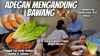 TERHARU MAU NANGIS SAAT AKONG NGELUS PIPI TKW-NYA‼️ TANGGAL TUA CUMA MAKAN SALMON & SAMBAL