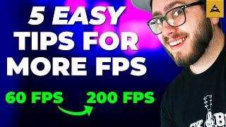 5 EASY Tips to RAISE Your FPS - 2021 FPS Boost Guide for ALL GAMES - Windows 10