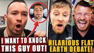 Bisping vs Mitchell HILARIOUS flat earth debate Dillashaw undergoes 11th surgery of his career