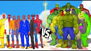 Team HULK VS Team Spider Man  GTA 5 Epic Battle