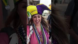 Our first Mardi Gras experience EVER Excited to be in this awesome city Now onto the BIG parade️