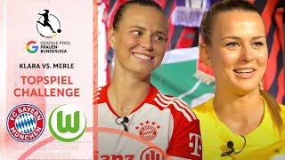 Die TOPSPIEL Challenge  Klara Bühl  Merle Frohms  Google Pixel Frauen-Bundesliga