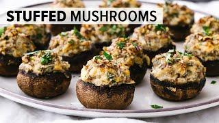 STUFFED MUSHROOMS  the best vegetarian recipe for Thanksgiving & Christmas