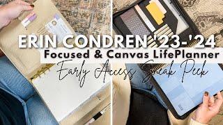 NEW ERIN CONDREN LIFEPLANNER LAUNCH 2023-2024  FOCUSED PLANNER  CANVAS RING AGENDA  ACCESSORIES