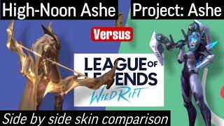 High Noon Ashe Project Ashe Wild Rift skin comparison review