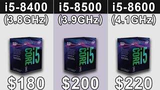 i5-8400 vs i5-8500 vs i5-8600  Which is a Better Value For Money...???