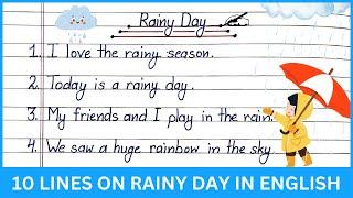 10 lines on rainy day in english  essay on rainy day  how do you write 10 lines on a rainy day