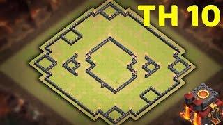 TOWN HALL 10 WAR BASE DESIGN AWESOME DEFENSE ANTI VALKYRIE - Clash of Clans COC TH10