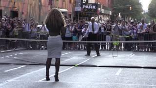 David Letterman and  Serena Williams Tennis Match