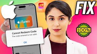 Fix Redeem iTunes gift card not working on App Store iOS 17  Apple Gift Card Not Working