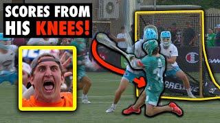 Lacrosse Player Scores From His Knees a breakdown