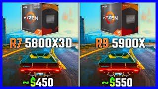 RYZEN 9 5900x vs RYZEN 7 5800x3d TEST IN GAMES + BENCHMARK