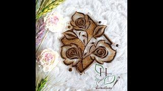 New henna-mehndi design with khaleeji flowers