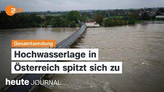 heute journal vom 14.09.2024 Bangen in Österreich Hochwasser in Europa Tag der Tropenwälder