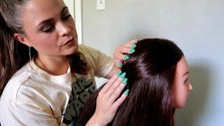 ASMR  The Girl in Class Braids Your Hair  Hair Play Hair Brushing & Scalp Massage