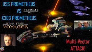 Star Trek VS Stargate SG1 - USS Prometheus VS X303 Prometheus - Star Trek Starship Battles