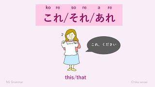 JLPT N5 Grammar これそれあれkoresoreare Learn Japanese