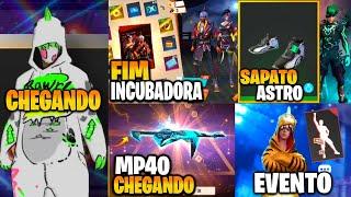 SAPATO ASTRO FIM DA INCUBADORA DINO 2D OURO ROYALE MUDOU E VOLTA DO ROYALE - NOVIDADES FREE FIRE