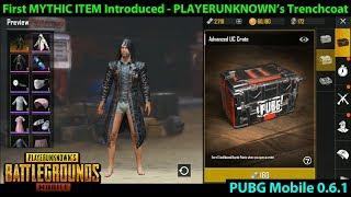 MYTHIC Item Introduced PLAYERUNKNOWNs Trenchcoat  Opening 10 Advanced UC Crates