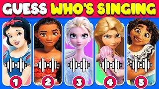 Guess Whos Singing ️ Disney Song Quiz Challenge  Snow White Moana Elsa Rapunzel Mirabel