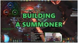 PoE Stream Highlights #318 - Building a Summoner
