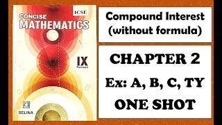 ICSE Class 9  Compound interest without formula  Chapter 2  Selina  Concise Mathematics 