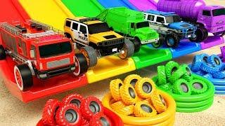 الحفار الجرار سيارة الإطفاء شاحنات القمامة و سيارات الشرطة ومجمو Excavator Toys Car #1572