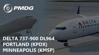 P3Dv5.1 PMDG Delta 737-900 - Portland to Minneapolis KPDX-KMSP  VATSIM