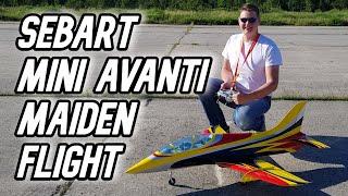 SebArt Mini Avanti Maiden flight- RC airplane - 90MM  FAN EDF - jet plane - радиоуправляемый самолет