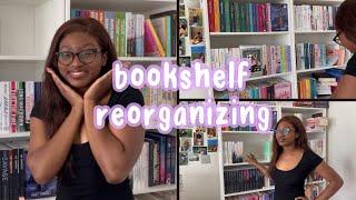 re-organize my bookshelf with me + book tour kinda