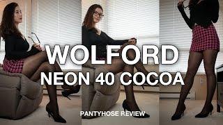 Wolford Neon 40 Cocoa Review  Brown Shiny Pantyhose?