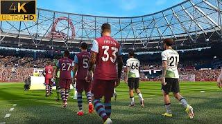 PES 2021 NEW Ultra Realism Graphic and Sound Mod West Ham vs Liverpool  PES 2024 Patch  4K