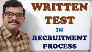 WRITTEN TEST IN RECRUITMENT PROCESS - CAREER GUIDANCE