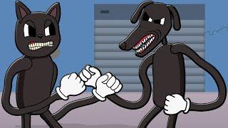 CARTOON CAT VS CARTOON DOG Trevor Henderson Creatures Cartoon Animation